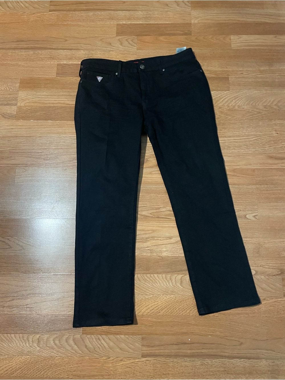 Guess Black Jeans with Red Brand Accents